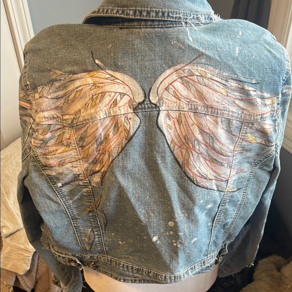 Custom Painted Denim Jacket!! - image 4